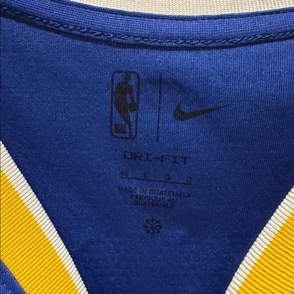 Nike NWT Golden State Warriors Blue and Yellow Dri-FIT Jersey size L,MSRP$149.99 - Picture 2 of 11